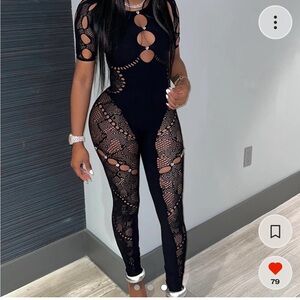 Black lace bodysuit with ring detail. Similar to #postergirl
Never worn , no tag